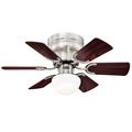 Westinghouse Petite 30" 6-Blade Nickel Indoor Ceiling Fan w/Dimmable LED Light 7230700